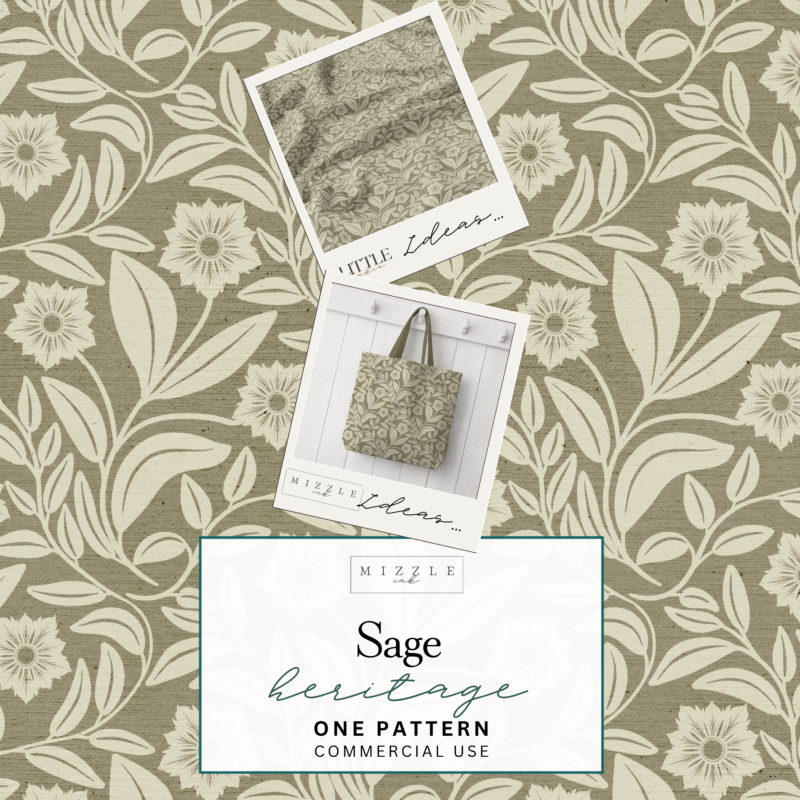 heritage arts and crafts style seamless pattern
